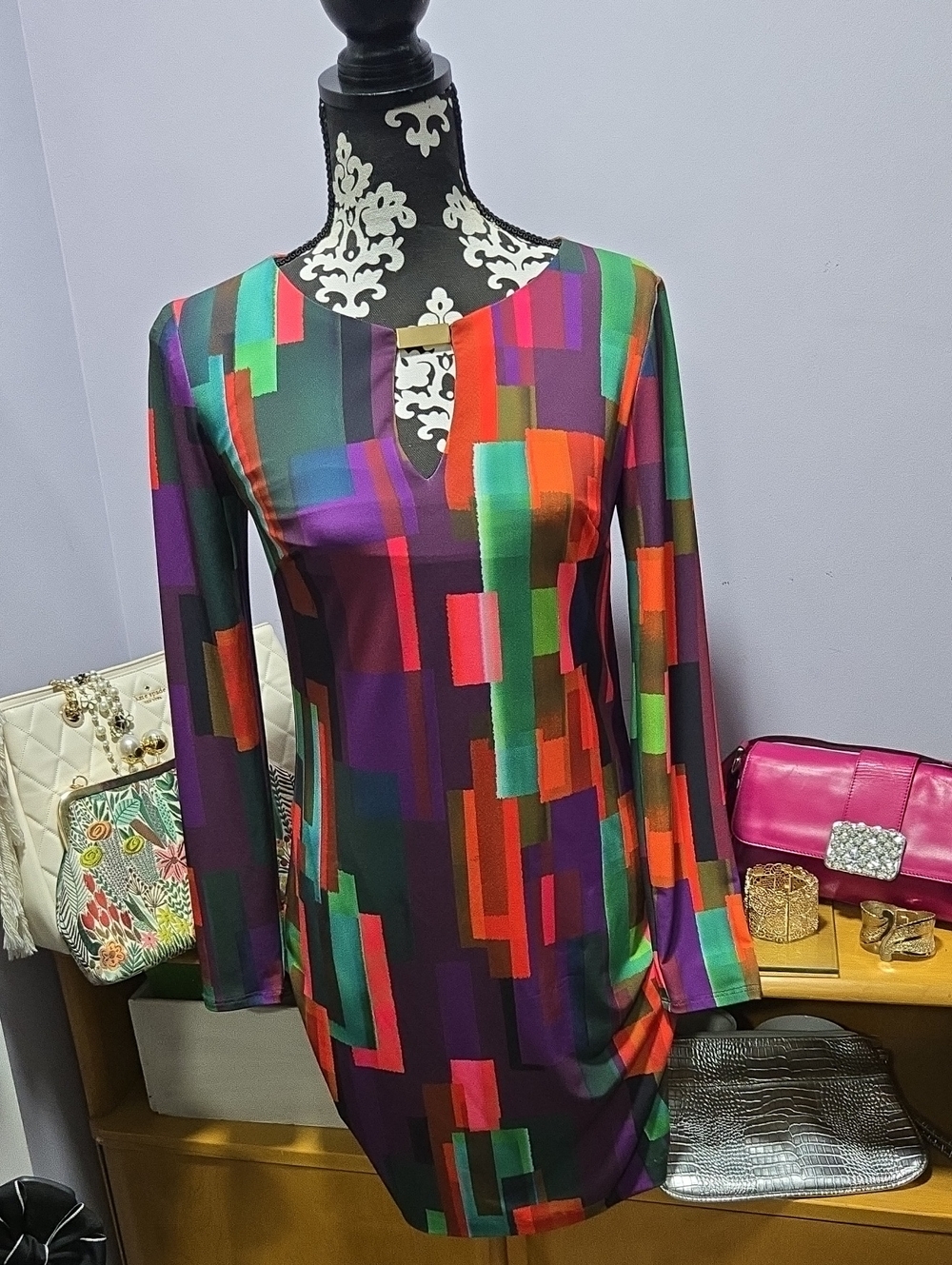Trina Turk Geometric Print Dress